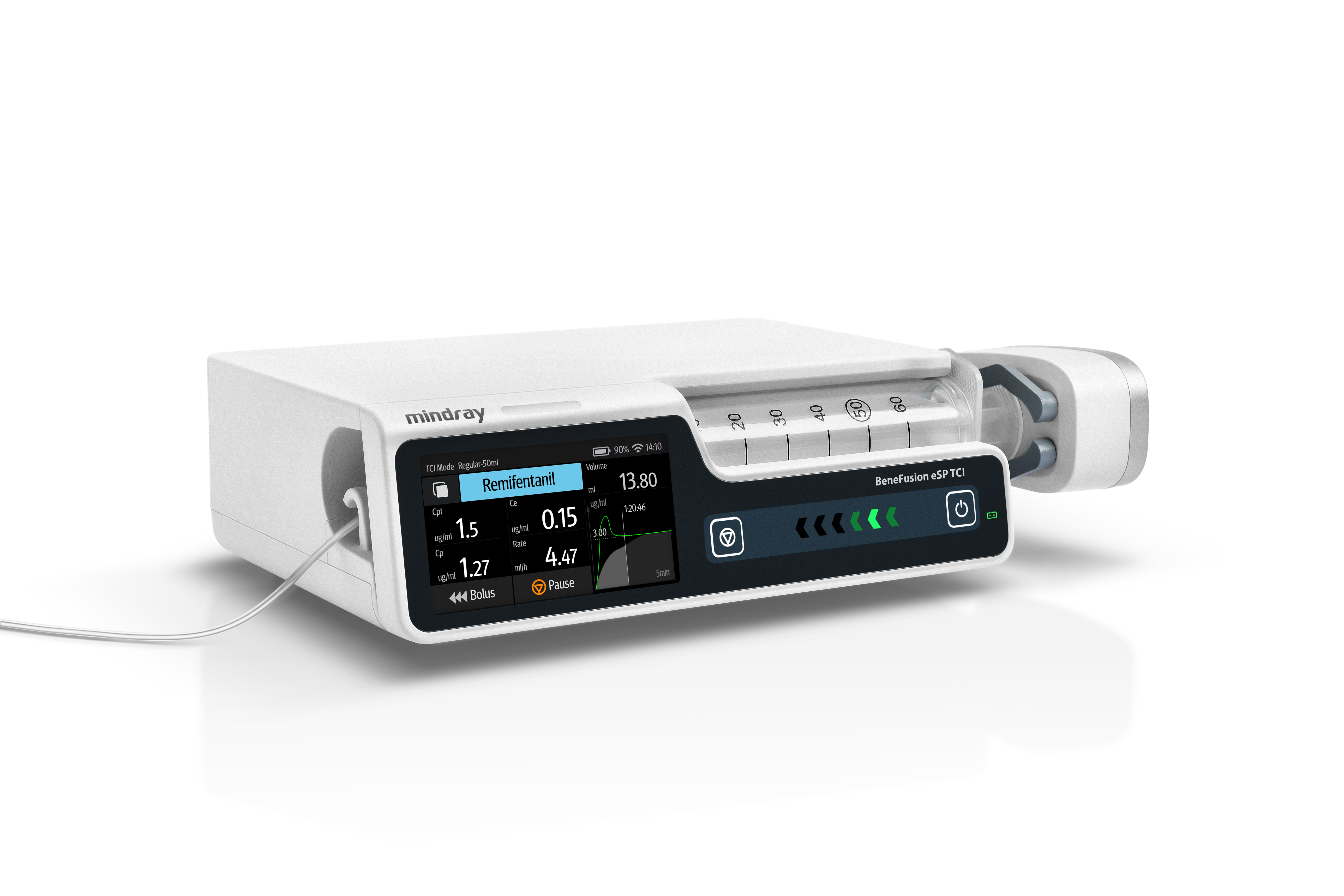 Spritzenpumpe BeneFusion eSP, TCI&TIVA  mit smart batterie und TCI-Modus TIVA-Modus 