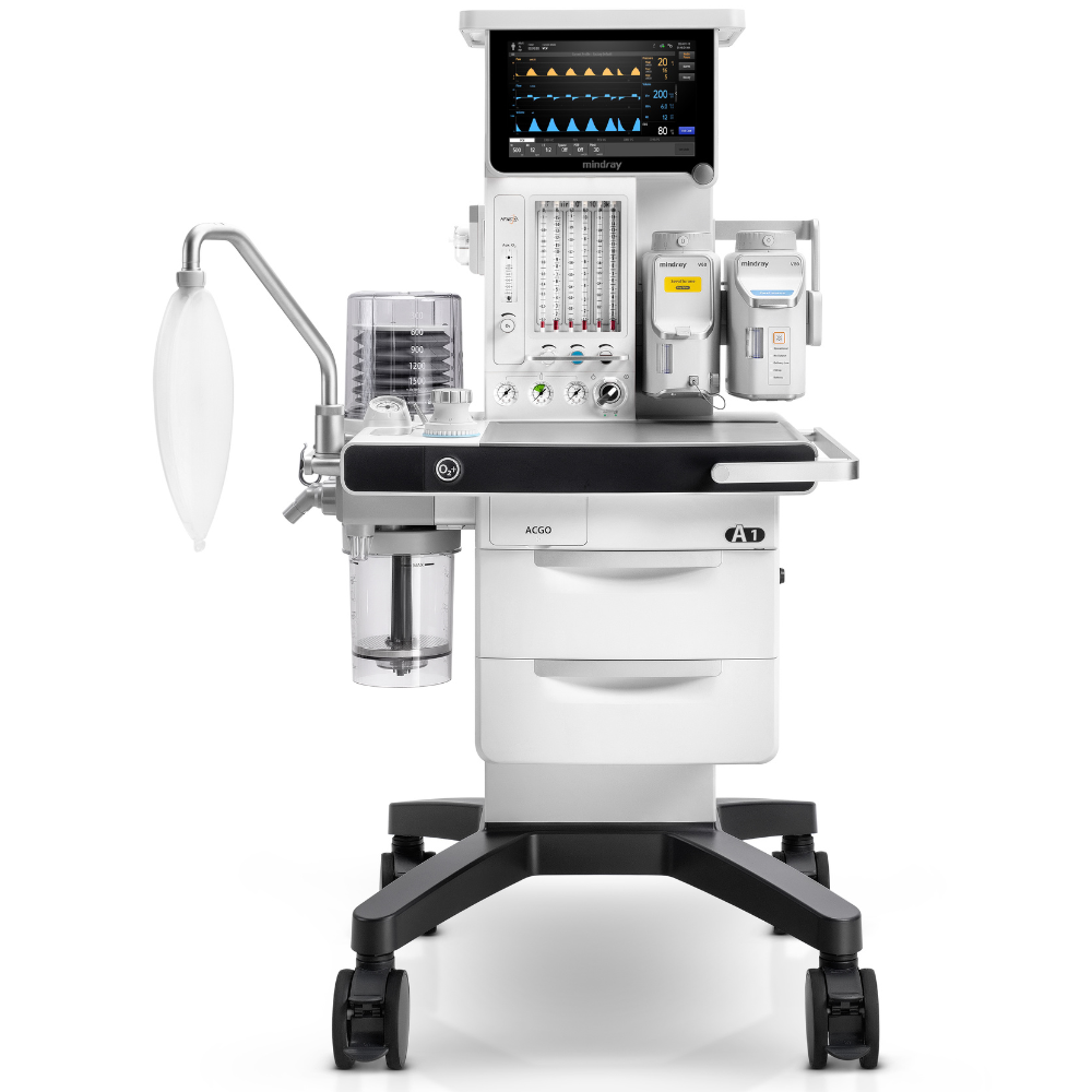 A1 Narkosegerät mit Turbine für Antriebsgas und interne Air - Kompressor für Frischgas