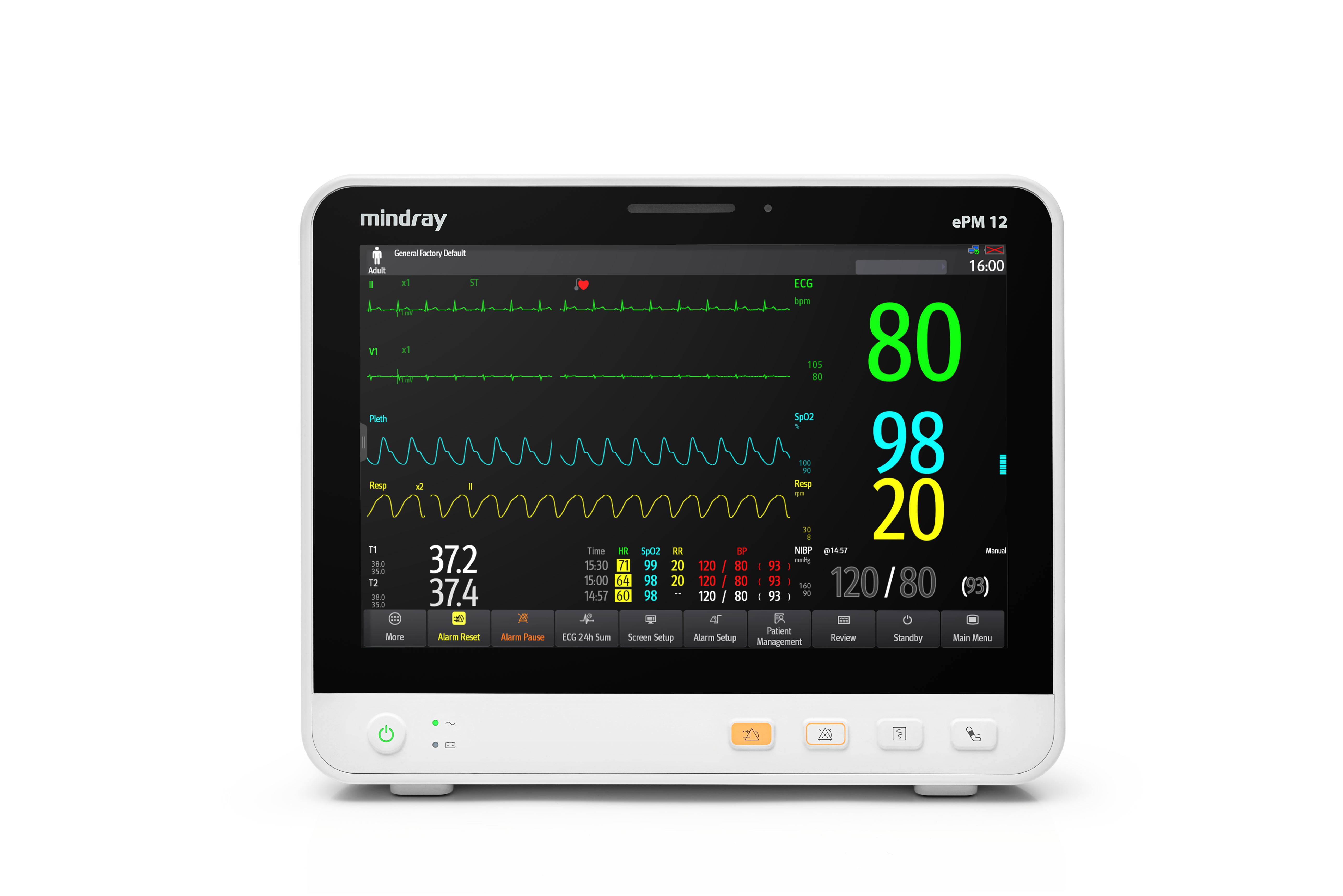 Mindray ePM12M  Basic mit 5G/2.4G Wi-Fi, Analog/DP9/VGA/Defib/Sr.-Ruf Anschluss ohne weiteres Zubehör 